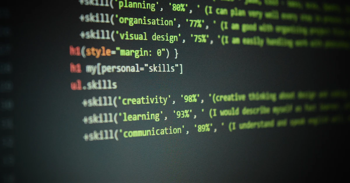 Programming code on a screen
