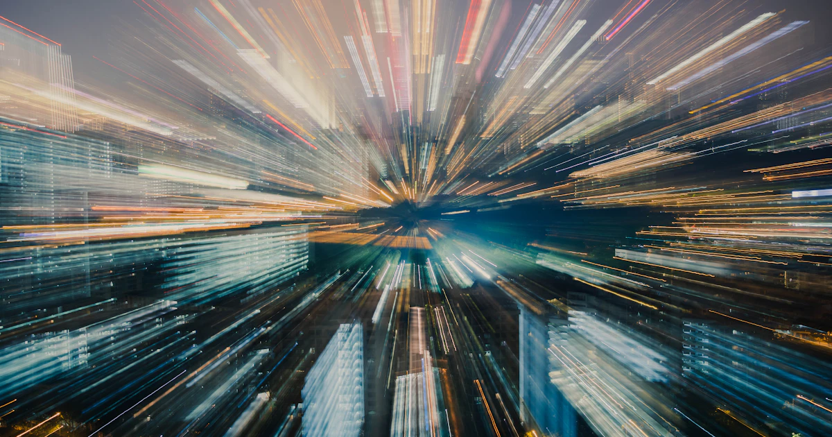 Time-lapse photography of moving lights