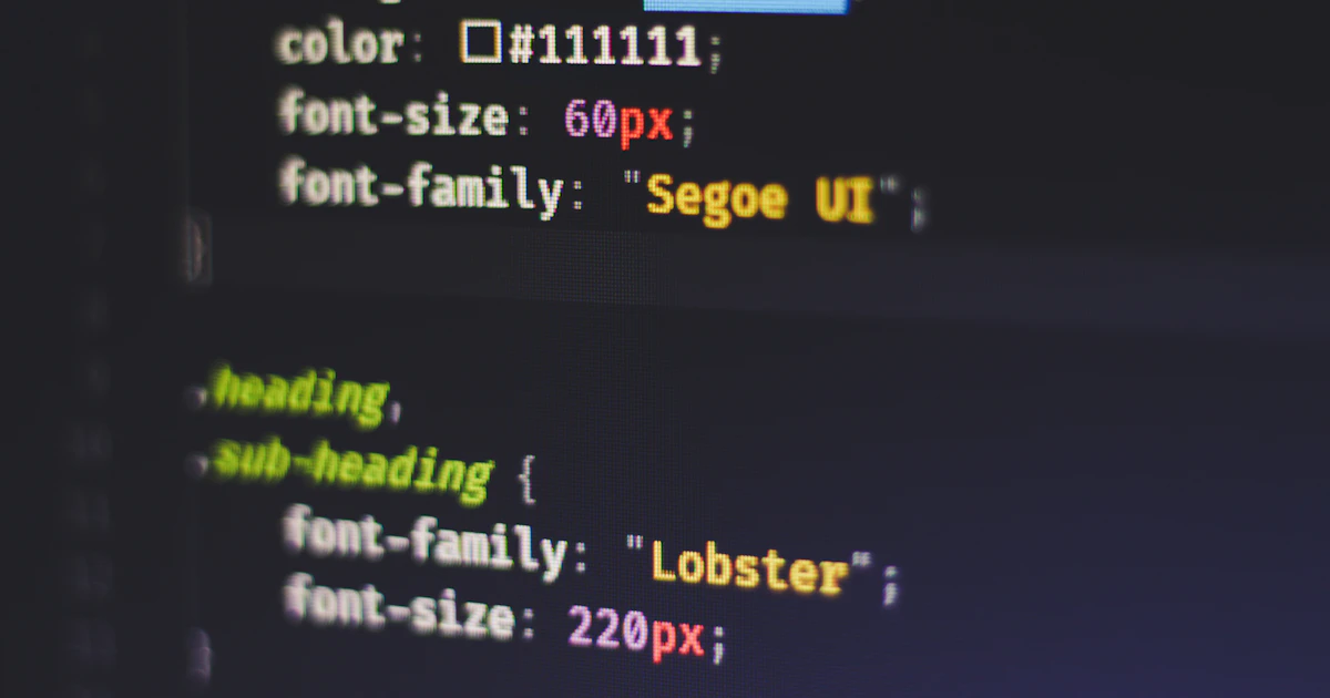 Lines of code shown on a screen