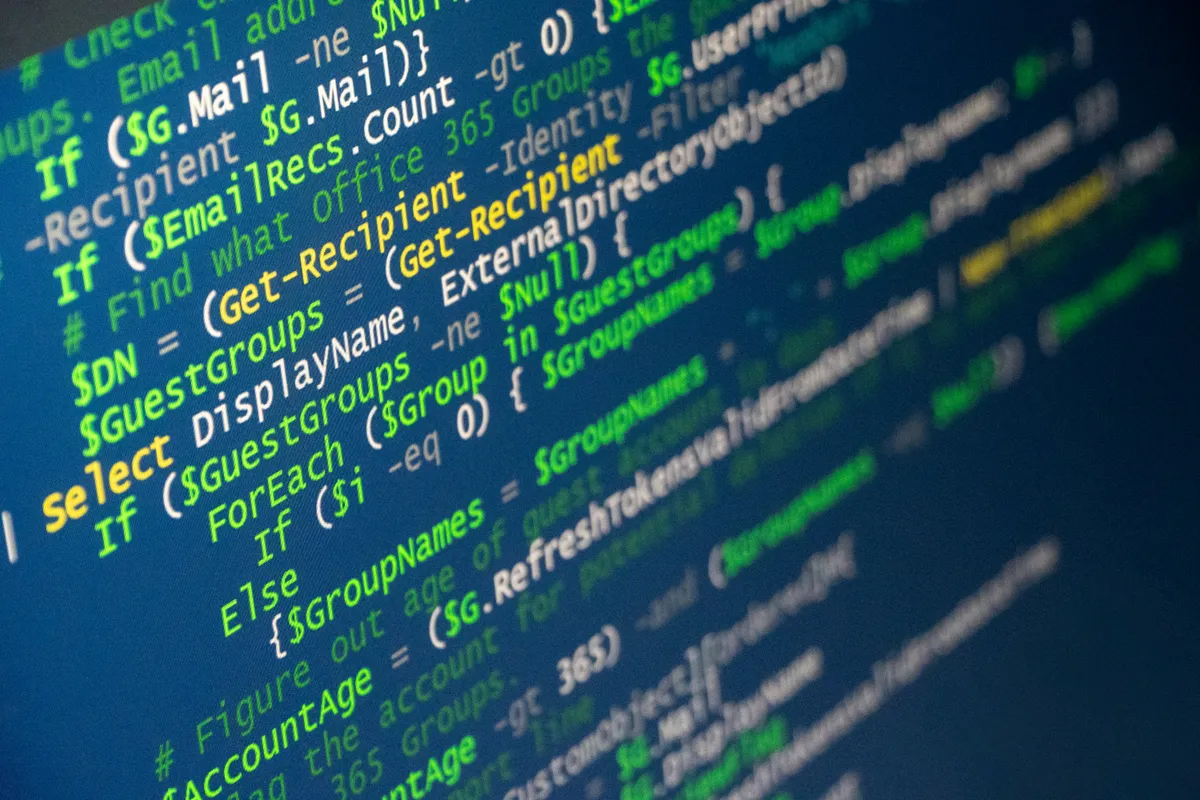 Fresh project code filling a monitor at the start of a build