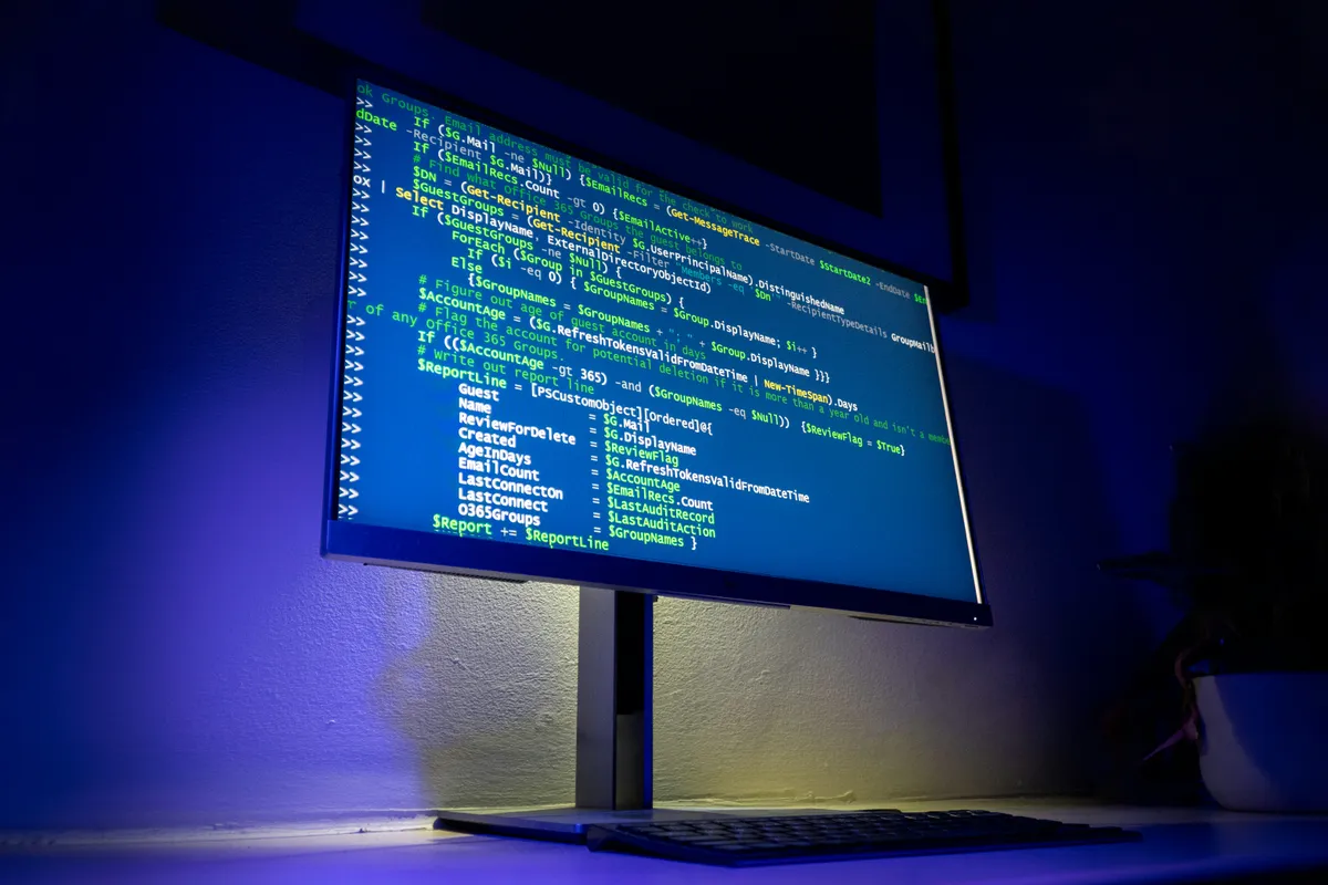 Editor window filled with a single dense module of code