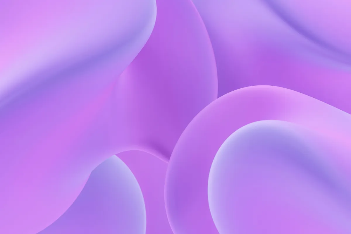 Soft purple abstract shapes flowing into one another like a morphing gradient